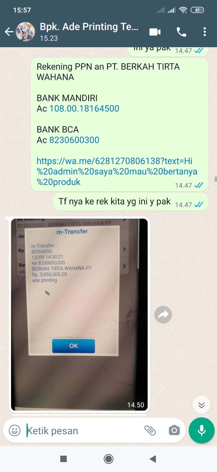 Testimoni Aluminium foil