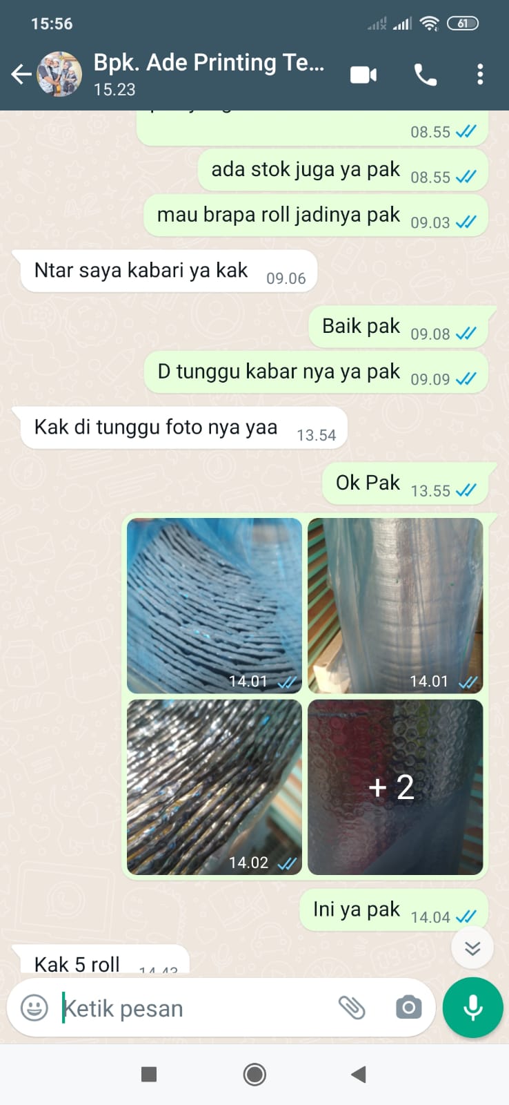 Testimoni Aluminium foil