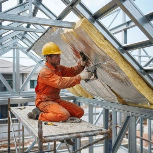 Pemasangan Glasswool Aluminium foil untu Insulasi Atap Rumah