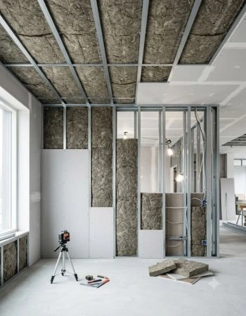Insulasi Rockwool Partisi dinding dan Plafon