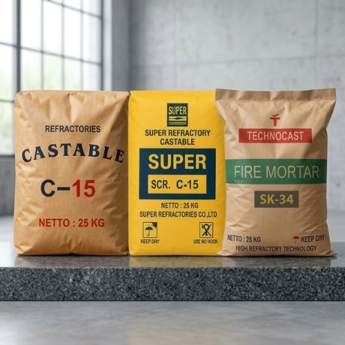 Sebagai supplier semen api (Refractory Cement), kami menyediakan berbagai pilihan semen tahan api untuk kebutuhan furnace, kiln, tungku, boiler, dan berbagai aplikasi industri bersuhu tinggi. Kami juga hadir sebagai toko semen api yang menyediakan semen refractory terbaik. Dapatkan informasi harga semen tahan api per sak, harga semen api castable, harga semen api super, dan harga semen api Fire Mortar dengan pilihan produk yang dapat disesuaikan dengan kebutuhan proyek 